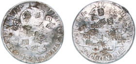 Mexico Spanish colony 1820 Mo JJ 8 Reales - Ferdinand VII Silver (.903) Mexico City Mint 26.63g VF Chopmarked KM 111