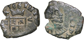 Spain 1661 8 Maravedis - Philip IV Copper 2.26g VF KM 171