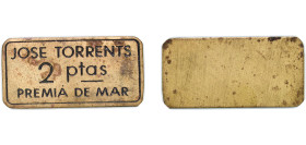 Spain 20th Century Token - Jose Torrents, Premia de mar. Brass 4.66g AU
