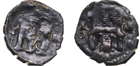 Spain Kingdom 1566 - 1592 T M Blanca - Philip II Billon Toledo Mint 0.92g VF Cal 886
