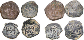 Spain Kingdom 1566 - 1598 Blanca - Philip II (4 Lots) Billon VF