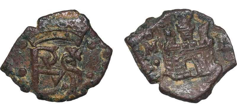 Spain Kingdom 1566 - 1598 Blanca - Philip II Billon 1.28g VF