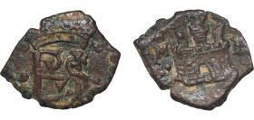 Spain Kingdom 1566 - 1598 Blanca - Philip II Billon 1.28g VF