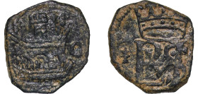 Spain Kingdom 1566 - 1598 C Blanca - Philip II Billon Cuenca Mint 1.15g VF Cal 815