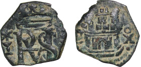 Spain Kingdom 1566 - 1598 CX Blanca - Philip II Billon Cuenca Mint 0.71g VF Cal 814