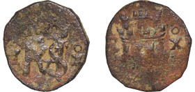 Spain Kingdom 1566 - 1598 CX Blanca - Philip II Billon Cuenca Mint 1.35g VF Cal 818