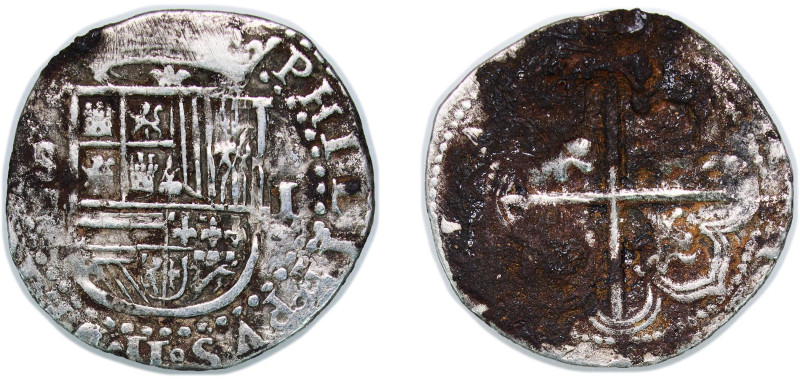 Spain Kingdom 1566 - 1598 S 1 Real - Philip II Silver (.931) Seville Mint 3.37g ...