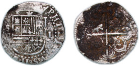 Spain Kingdom 1566 - 1598 S 1 Real - Philip II Silver (.931) Seville Mint 3.37g VF