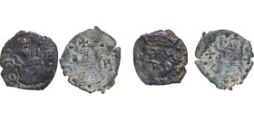 Spain Kingdom 1573 - 1589 Blanca - Philip II (2 Lots) Billon Burgos Mint VF