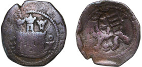 Spain Kingdom 1603 4 Maravedis - Philip III (countermarked) Billon 5.68g VF