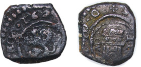 Spain Kingdom 162? MD 2 Maravedis - Philip IV (hammered) Copper Madrid Mint 1.73g VF KM 4