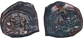 Spain Kingdom 1621 - 1626 2 Maravedis - Philip IV (hammered) Copper 1.55g VF KM 4