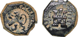 Spain Kingdom 1621 - 1626 4 Maravedis - Philip IV (hammered) Copper Segovia Mint 3.76g VF KM 7
