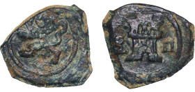 Spain Kingdom 1621 - 1626 MD 2 Maravedis - Philip IV (hammered) Copper Madrid Mint 2.08g VF KM 4
