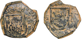 Spain Kingdom 1621 - 1626 MD 8 Maravedis - Philip IV (hammered) Copper Madrid Mint 5.63g VF KM 10