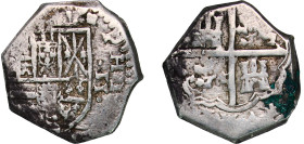 Spain Kingdom 1621 - 1657 2 Reales - Philip IV (Maybe Seville Mint) Silver (.931) Seville Mint 6.6g VF KM 29