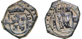 Spain Kingdom 1623 8 Maravedis - Philip IV (hammered) Copper Segovia Mint 5.7g VF KM 10