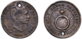 Spain Kingdom 1880 Token - Bazar Parisien Bronze 4.46g VF