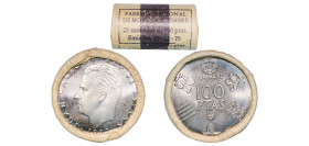 Spain Kingdom 1980 100 Pesetas - Juan Carlos I (España '82, Original rolls with 25 coins) Copper-nickel Madrid Mint UNC KM 820