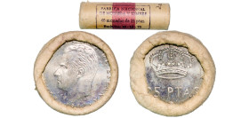 Spain Kingdom 1982 M 25 Pesetas - Juan Carlos I (Original rolls with 40 coins) Copper-nickel Madrid Mint UNC KM 824 Schön 55