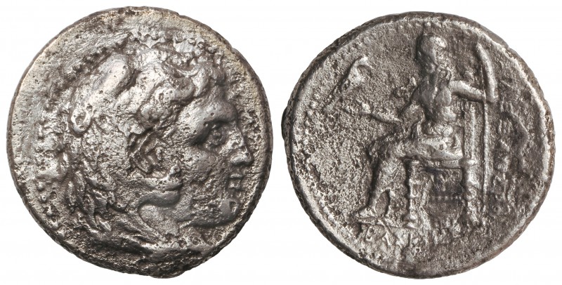 Tetradracma. 336-323 a.C. ALEJANDRO MAGNO. MACEDONIA. Anv.: Cabeza de Hércules c...
