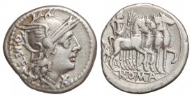 Denario. 139 a.C. CAECLIA-21. Q. Caecilius Metellus. 3,83 grs. AR. Cal-284; FFC-208. MBC.