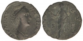 As. Acuñada posterior al 141 d.C. FAUSTINA MADRE. Anv.: DIVA FAVSTINA. Busto a derecha. Rev.: AVGVSTA S. C. Ceres en pie a izquierda con antorcha y ce...