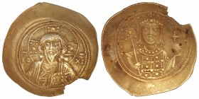 Histamenon Nomisma. MIGUEL VII (1071-1078 d.C.). CONSTANTINOPLA. Anv.: Busto de Cristo de frente, a los lados IC-XC. Rev.: ¶MIXAH¶RACIA. Busto barbado...