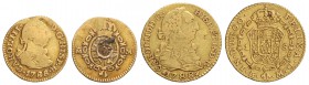 Lote 2 monedas 1/2 Y 1 Escudo. 1788. MADRID. M. (Una colgada con agujero tapado). Cal-631, 781. (MBC- y BC+).