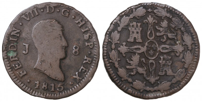 8 Maravedís. 1815. JUBIA. 9,53 grs. (Leves oxidaciones. Pequeños golpecitos). Ca...