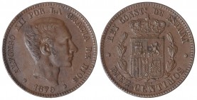 10 Céntimos. 1879. BARCELONA. O.M. EBC-.