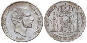 50 Centavos de Peso. 1885. MANILA. EBC.