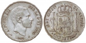 50 Centavos de Peso. 1885. MANILA. MBC+.