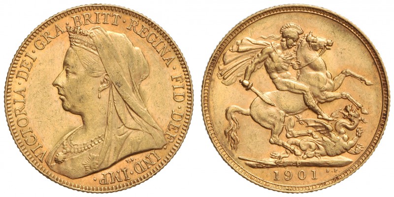 Soberano . 1901-P . VICTORIA . PERTH . 7,98 grs. AU. (Leves golpecitos en canto)...