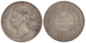 50 Centavos. 1901. VICTORIA. 11,20 grs. AR. KM-1901. BC+.