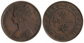 1 Centavo. 1880. VICTORIA. 7,50 grs. Br. KM-4.3. MBC+.