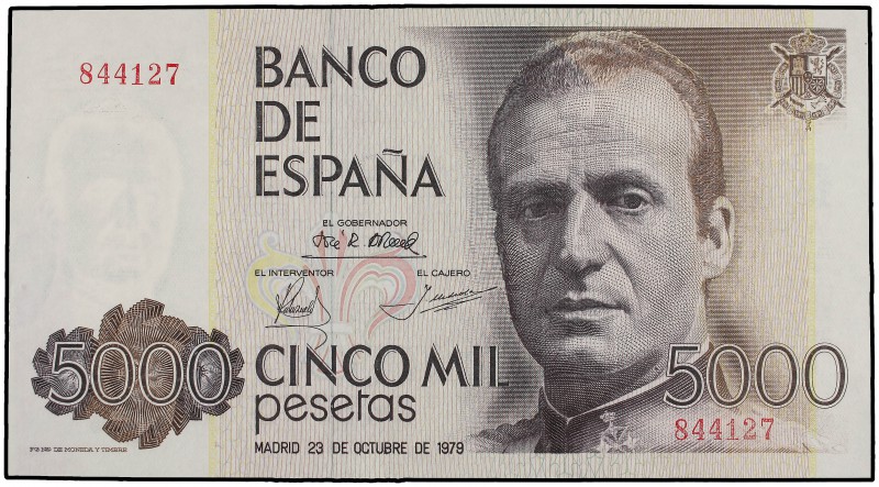 5.000 Pesetas. 23 Octubre 1979. Juan Carlos I. Sin Serie. Ed-478. SC.