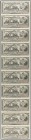 Lote 10 billetes 10 Centavos. 15 Febrero 1897. Todos correlativos. En bloque sin cortar. (Manchitas en algún billete). Ed-84. SC.