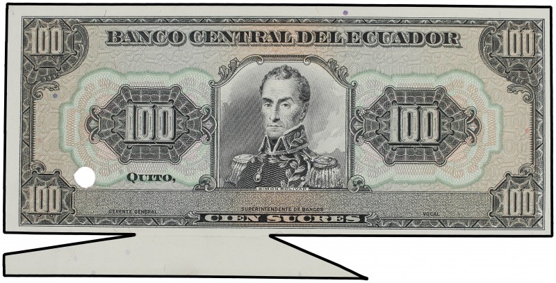 100 Sucres. (1988-1997). ECUADOR. Simón Bolívar. Sin numeración fecha ni firmas....