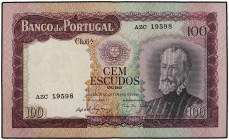 100 Escudos. 19 Diciembre 1961. PORTUGAL. Pedro Nunes. Pick-165. MBC+.