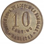 10 Cèntims. COOPERATIVA DE CONSUM LA FAMILIAR. BADALONA. Latón. L-780. EBC.