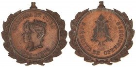 Cuba 1895-1898. Br. Ø 35 mm. Sin anilla, ni corona. ESCASA. PG-776. MBC+.