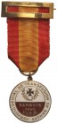 Donantes de Sangre. (25-4-1937). Metal dorado y esmaltes. Anilla, cinta y prendedor. ESCASA. PG-874. EBC.
