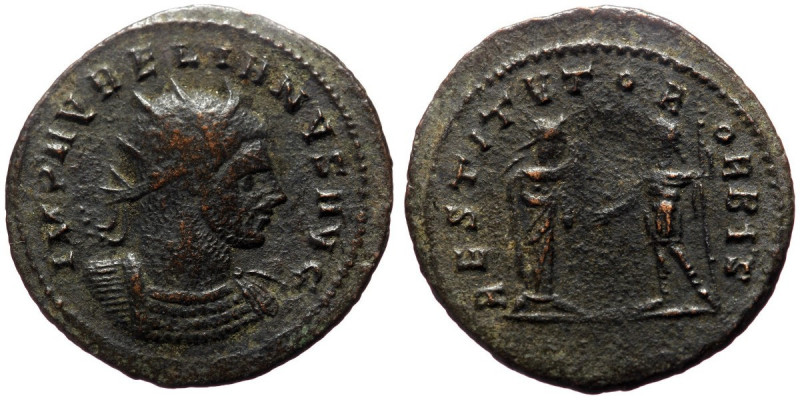 Aurelian (270-275) AE Antoninianus (2.59 g, 23mm) unknown mint.
Obv: IMP AVRELIA...