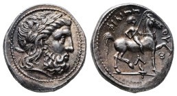 Kings of Macedon. Amphipolis. Philip II of Macedon 359-336 BC. Struck under Kassander, circa 307-297 BC. Tetradrachm AR