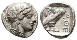 Attica. Athens circa 454-404 BC. Tetradrachm AR