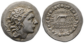 Kings of Pontos. Pergamon. Mithradates VI Eupator 82-72 BC. Dated BE 212, 11th month = August 85 . Tetradrachm AR