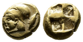 Mysia. Kyzikos circa 550-450 BC. Sixth Stater or Hekte EL