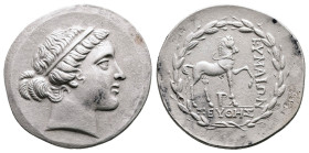 Aiolis. Kyme . ΣΕΥΘΗΣ (Seuthes), magistrate circa 155-142 BC. Tetradrachm AR