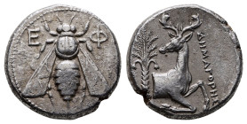 Ionia. Ephesos . ΔHMAΓOPHΣ (Demagores), magistrate circa 360-350 BC. Tetradrachm AR